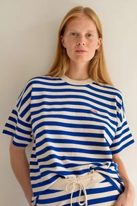 Striped knitted tee