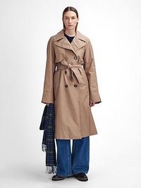 Barbour gwyn showerproof trench coat - beige material content: outer: face: 65% cotton, 35% polyamide, membrane: 100%