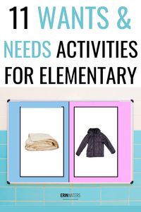 Looking for new ways to teach the difference between wants and needs? Today, I am sharing tons of wants and needs activities that will get your elementary students thinking. Ditch the needs and wants worksheets and try these interactive classroom games to teach this important economics lesson. Making a needs and wants anchor chart can be beneficial but playing a needs and wants game is way more fun. Learn all the ideas here.