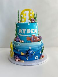 First birthday finding nemo cake #one #firstbirthdayparty #findingnemo #findingdory #bigone