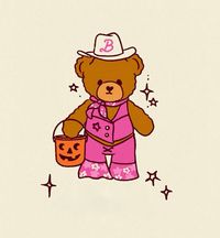 Cowgirl western barbie teddy bear graphic cute