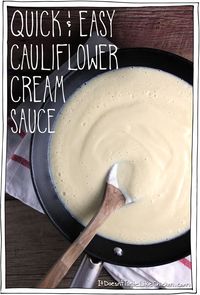 Quick & Easy Cauliflower Cream Sauce! One pot. Vegan. Gluten Free. Oil free. 7 ingredients. Just 20 minutes to make. Only 52 calories for 1/2 cup!