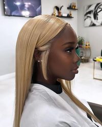 Quality, Beautiful Wigs ♥️ on Instagram: "Blonde Hair Which Is Just Chef’s Kiss 💋 😍  Recreate 𝘸𝘪𝘵𝘩 MIAMI - the perfect toned blonde lace wig! 🥰  Follow @luxecouturewigs for more like this.  ✅Premium, soft and silky fibres for a human hair touch and feel.   💖Pre-plucked to perfection. ✨ - - - - - #wiginspo #luxecouturewigs #lcwigs #affordablewigs #blondehair #straighthair"