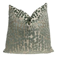 Sea Glass Velvet Decorative Throw Pillow Cover | Chairish