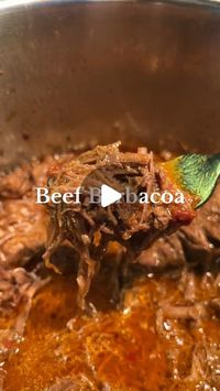 Dani Mathews on Instagram: "Shredded Beef Barbacoa recipe 🙌🥩🤤  What you need: ~2.5lb chuck roast 2 tbsp light olive oil  1/2 onion (can be red, white, yellow) 5 garlic cloves 1 juice of lemon or lime 1 cup stock (chicken/beef/veg) ~3 chipotle peppers in adobo 1 tbsp cumin, oregano, salt, pepper 2 tbsp apple cider vinegar  Cut the chuck roast into large cubes and trim the fat. Season with salt and pepper. Using the instant pot (you can also use a regular pan), use the sauté function to sear the meat on each side with some light olive oil, then set aside. Blend the remaining ingredients together to make the sauce (everything but the meat listed above), and pour half the sauce in the bottom of the instant pot (you can use a crockpot/slow cooker too), add the beef, and pour the remaining ha