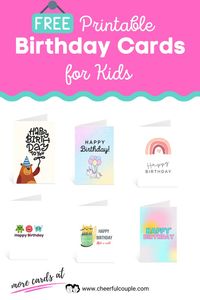 With these beautiful birthday cards to print for free, you have a wonderful customized option to wish your loved ones on their birthdays. Download this free printable birthday card for kids! Visit CheerfulCouple.com for more cute and lovely designs.