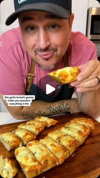 MarcoThePizzaMan on Instagram: "Over 2 million views!! Best Garlic Bread evahhhh #garlicbread #garlic #bread #food #cooking #recipe #garlicbreadrecipe"