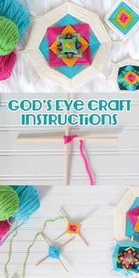 More complex eye of god craft - Easter Craft