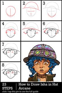 Learn how to draw Isha, the intriguing new character from Arcane Season 2, featuring her unique design and expressive details. This step-by-step Arcane drawing guide will help you create a detailed Isha drawing. Click the pin to open the full guide created by SketchOk.