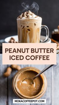 Get your protein fix with this delicious Peanut Butter Iced Coffee! This unique recipe combines the bold flavor of freshly brewed coffee with the creamy, nutty taste of peanut butter for a rich and refreshing drink. Perfect for a morning pick-me-up or a post-workout treat, this iced coffee is a delicious way to enjoy a protein boost with your caffeine fix. Pin now to save this easy-to-make, protein-packed iced coffee recipe for whenever you need a flavorful energy boost!