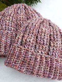 Lilac Orchard Bulky Crochet Hat — Made on Mill