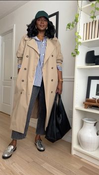 Here is an easy way to style your #trenchcoat this spring.    Spring outfits, fall  outfits, fashion inspo, back to school outfits, classy outfits, metallic shoes outfit , old money outfits, fall 2024 fashion trends, autumn outfits, coats for women, coat outfit, capsule wardrobe, timeless fashion, plus size style , plus size spring coat, plus size spribg outfits, plus size spring fashion,