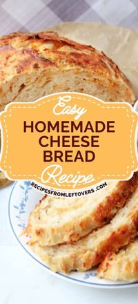 Easy Homemade No-Knead Artisan Cheese Bread Recipe