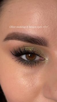 Olive makeup & brown eyes >>> #eyemakeuptutorial #olivemakeup #easymakeup