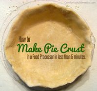 5-Minute Homemade Pie Crust {Food Processor Recipe}