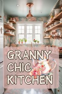 Add vintage charm to your kitchen with granny chic decor! Utilize grandmacore elements like antique furniture, floral textiles, and rustic wood finishes to create a warm and inviting space. Perfect for both large and small kitchens, these timeless ideas incorporate cottagecore touches such as natural lighting, green plants, and handcrafted decor. Grandmillennial details like patterned rugs and vintage-inspired lighting add personality and depth. 🍳🏡🌿