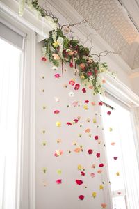 Make use of blank spaces by creating a beautiful flower wall.