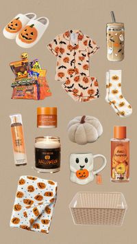 Boo box/basket ideas for friends and girlfriends. halloween candle, halloween mug, halloween blanket, halloween pjs, halloween socks, halloween snacks, halloween night