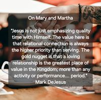 Jesus is not just emphasizing quality time with Himself. The value here is that relational connection is always the higher priority than serving. The gold nugget is that a loving relationship is the greatest place of value in the Kingdom; more than any activity or performance…. period. 

A key exercise in breaking out of the performance trap involves making relationships a top priority. We must make non-negotiable time for intimate connection with God, but this must be reflected by our increasing value for loving others and growing in relationships with those around us. Performance strongholds make no time for this, because relationships take them away from the hamster wheel of productivity.

Photo by Helena Lopes - www.pexels.com.