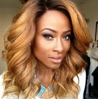 Love love love her hair...I want to get a weave like this and with these colors