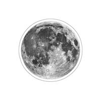 Full Moon Sticker, Moon Laptop Vinyl Cute Waterproof Tumbler Car Bumpe – Starcove Fashion