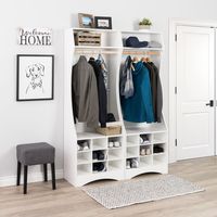 Prepac Prepac White Compact Wardrobe with Shoe Storage - Walmart.com - Walmart.com