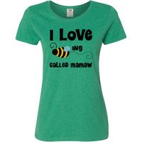 Mamaw Honey Bee Women's T-Shirt Retro Heather Green $20.99 www.personalizedfamilytshirts.com