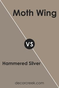 Hammered Silver and Moth Wing are two distinct colors by Sherwin Williams, each with its unique vibe. Hammered Silver is a cool, modern shade that mimics the sleek look of metal, offering a sophisticated and industrial feel. It’s perfect for spaces where you want a bit of a modern edge without going too dark. On the other hand, Moth Wing is a warm, neutral beige with a hint of gray.