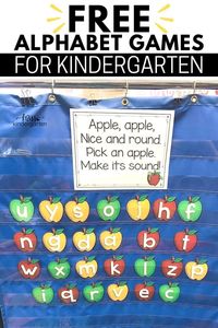 Alphabet games are a fun way to help your students master letter names and sounds! These free alphabet games for kindergarten can be used to review letters and sounds all year long. Click here to grab your free copy of these alphabet games for kindergarten.