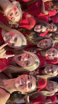 friday night lights, football, american football, red out, red theme, outfit ideas, fit, outfit, friends, poses, instagram, post, highschool, back to school, fall, fall football