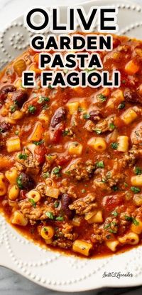 This pasta e fagioli recipe has all your favorite flavors as the Olive Garden soup, but it tastes even better and has fresh ingredients!