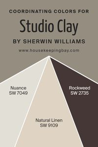 Coordinating colors are hues that complement each other on your color palette, ensuring that your space looks cohesive and well-thought-out. When used correctly, these colors add depth and harmony to your interior or exterior decor. For instance, when we look at the color Studio Clay SW 9172 by Sherwin Williams, it offers a robust starting point for a palette. The key to coordinating colors effectively is to select shades that share a similar tone or intensity.