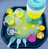 Lemonade 🍋 - Water play - Imaginative play - Creative play - Exploring textures - Developing pouring and scooping skills ❤️ Follow along for more simple, water play activities #tufftray #tufftrayideas #tufftrayactivities #tufftrayinspiration #tufftrayfun #tuffspot #tuffspotideas #playtray #playtrayideas #waterplay #sensoryplay #sensoryplayactivities #sensorytray #eyfs #earlyyears #eytagteam #eyfsideas #letsshareourplay #inspiretheirearlyyears #funbudgetplay #learningwiththesmalls #play...