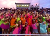 Neon high school football game. Football game themes. Tarpon springs high school