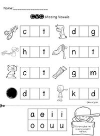 CVC missing vowel by KinderHeroes | Teachers Pay Teachers