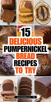 Pumpernickel bread, with its deep, earthy flavor and dark, dense texture, is a true delight for bread lovers. Traditionally made with rye flour and molasses or dark sweeteners, pumpernickel is a hearty bread that pairs wonderfully with cheeses, cold cuts, or simply butter. Its rich flavor comes from the slow baking process, which gives it that signature dark color and complex taste. Whether you're looking for a classic recipe, a variation with added seeds or spices, or even a quicker version, these 15+ pumpernickel bread recipes will help you bring the flavors of this beloved bread into your home.