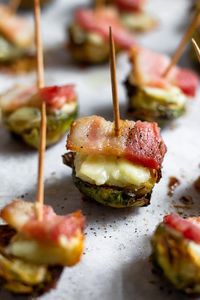 A fun appetizer, party food, or Super Bowl snack, these Crispy Brussel Sprouts with Bacon and Cheese make the perfect bite. With only 3 simple ingredients, they are easy to whip up and everyone will love them! Gluten free and low carb.