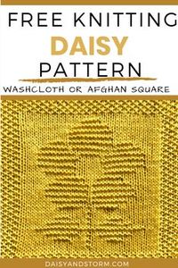 Free Garden Themed Dishcloth and Afghan Squares Knitting Patterns