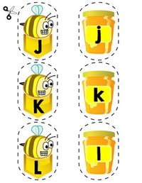 Match Uppercase to Lowercase Letters | Bees & Honey by preKautism