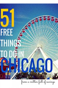 Chicago is one of the top places to visit. There is so much to see and do in Chicago. Here's a list of over 51 FREE Things to do in Chicago