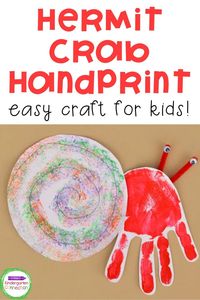 Try this easy handprint craft with your students. This is a great extension activity for one of our favorite Eric Carle books, "A House for Hermit Crab."