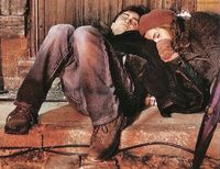 Emma and Daniel sleeping on set. "People who are close to me know, they so know, that there were days when it was decidedly unglamorous. And I was so tired, I would fall asleep anywhere. They’ll never be released, but the onset photographer has pictures of me falling asleep everywhere. Like on chairs, on the floor, in the middle of a set, all curled up. Like a cat…There were times when crew members didn’t know where to find me, but they knew I’d be curled up in a ball somewhere." - Emma Watson