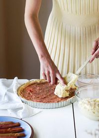 Rhubarb Almond Tart - Baking for Friends