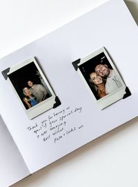 These photo corners are a fun and convenient way to add photos to our guest books.  The photos can be removed or inserted as often as needed without any damage to your photos! DETAILS -1 Sheet of 24 stickers  - Colour Options: Matte White, Matte Black, Kraft, Metallic Silver, Metallic Gold Perfect for polaroids, photo booth strips or any photos! Two photo corners on opposite ends are typically enough to secure photos in place. So that's 12 photos per sheet OR 6 photos if you choose to secure all