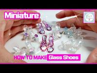 (34) How to make miniature Glass Shoes for Barbie doll, 미니어쳐 바비인형 유리구두 만드는 방법(레진 & 폴리머클레이) Subtitle - YouTube