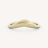 Mar features a slight contour with a bold dome on a half round shank. Pairs beautifully with many rings or can be worn alone.