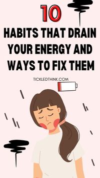 Are you constantly tired? Could you be guilty of these habits that drain your energy? Learn how to break these habits now to help you start feeling more productive, motivated and happier. Break these energy draining habits with the help of these simple steps.