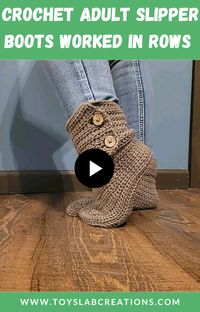 This crochet adult ugg boots looks great on both males and females. It looks cute in just about any colour, even in neutral colours. This crochet adult slippers gives your feet extra warmth during the cold days.