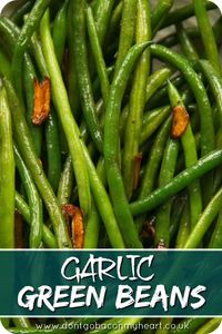 These simple green beans are sautéed in a garlic infused butter and seriously couldn’t be any more delicious! The perfect side dish for just about everything. #greenbeans #sidedish #garlicgreenbeans