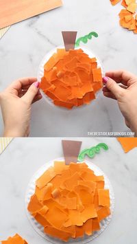 Torn Paper Pumpkin